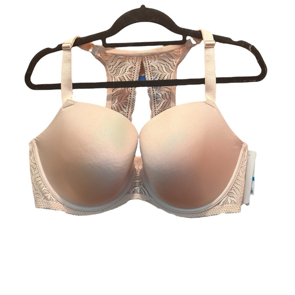 Paramour Bra 42DDD Carolina Racerback Contour TShirt 115011 Sugar Baby Beige NWT